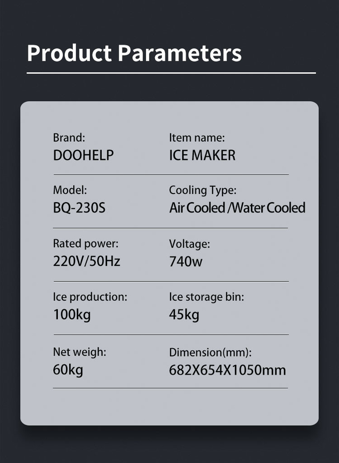 কারখানার ODM OEM 100kg 24H LCD বাণিজ্যিক আইস মেকার মেশিন রেস্তোরাঁ বার ক্যাফে বিক্রির জন্য 1